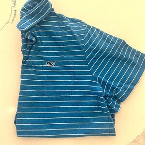 Vineyard Vines blue and white striped polo - size Medium Boys